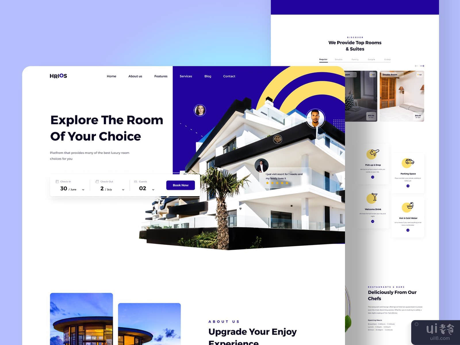 Hotel Room Booking Landing Page