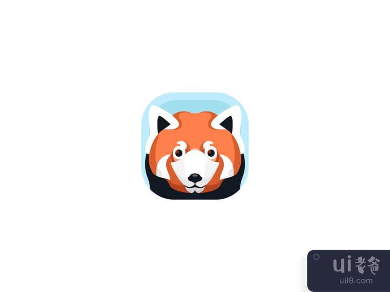 Red Panda app logo illustration vector