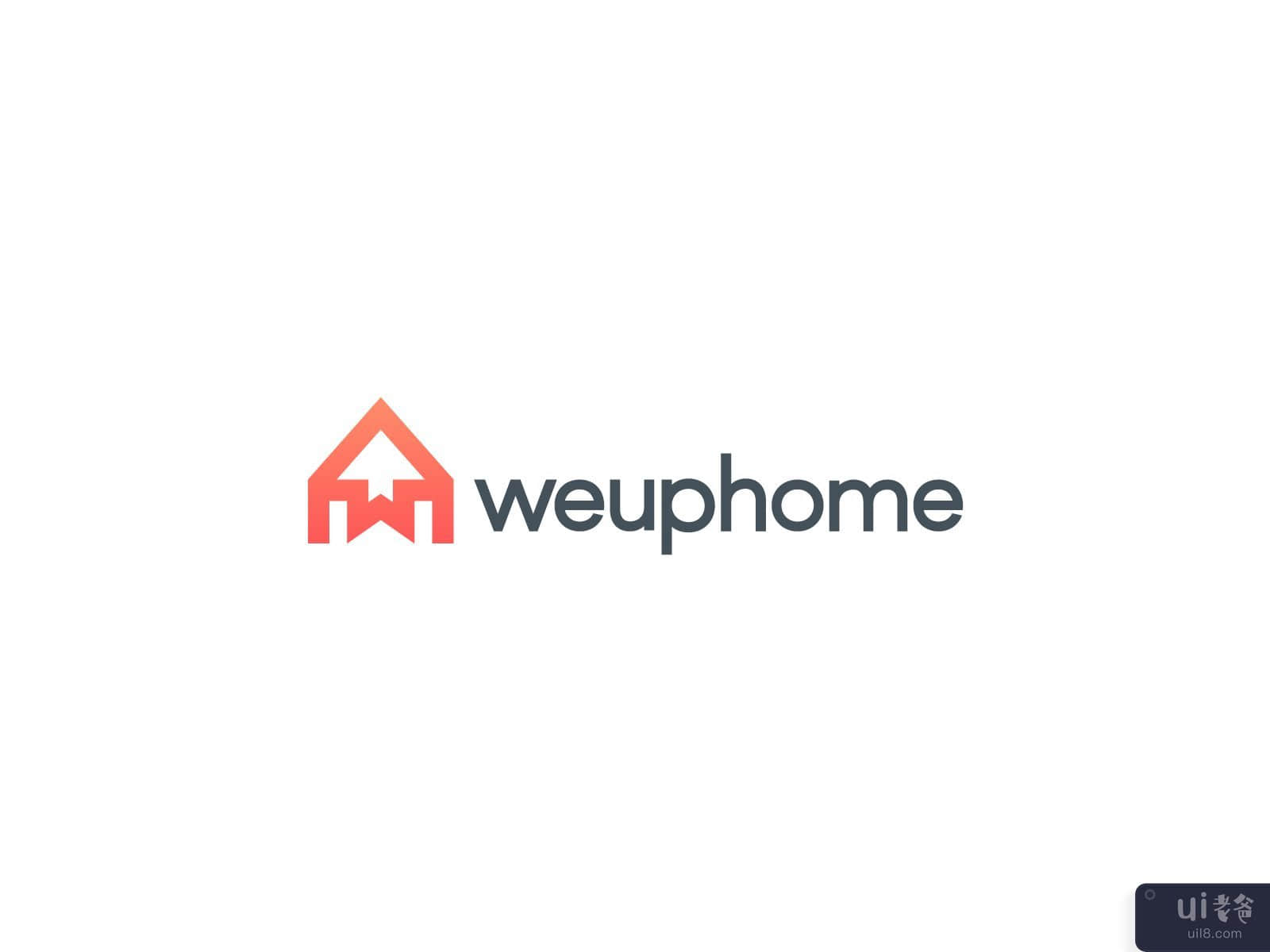 Weuphome - 房地产标志品牌(Weuphome - Real Estate Logo Branding)插图1