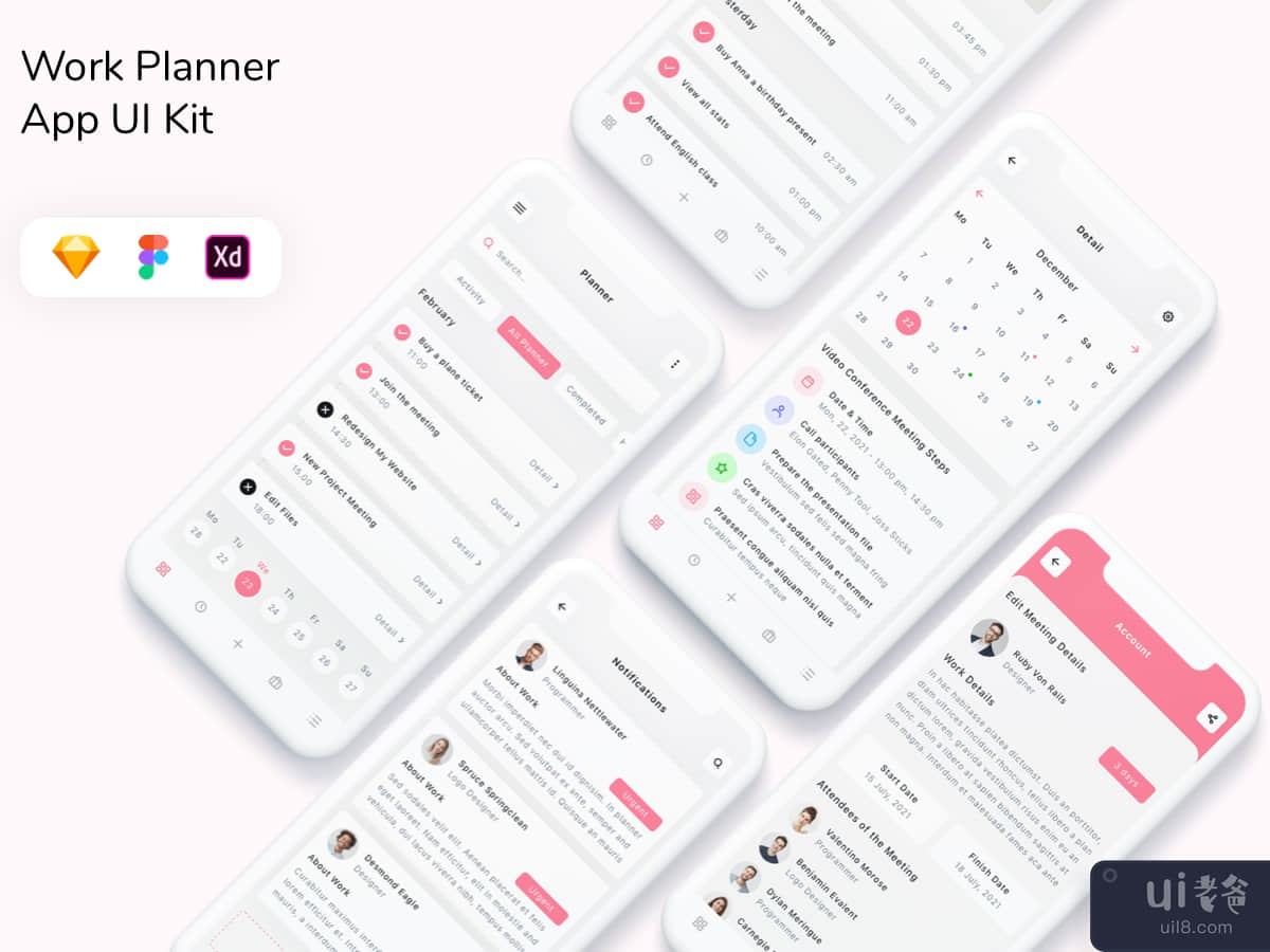 Work Planner App UI Kit