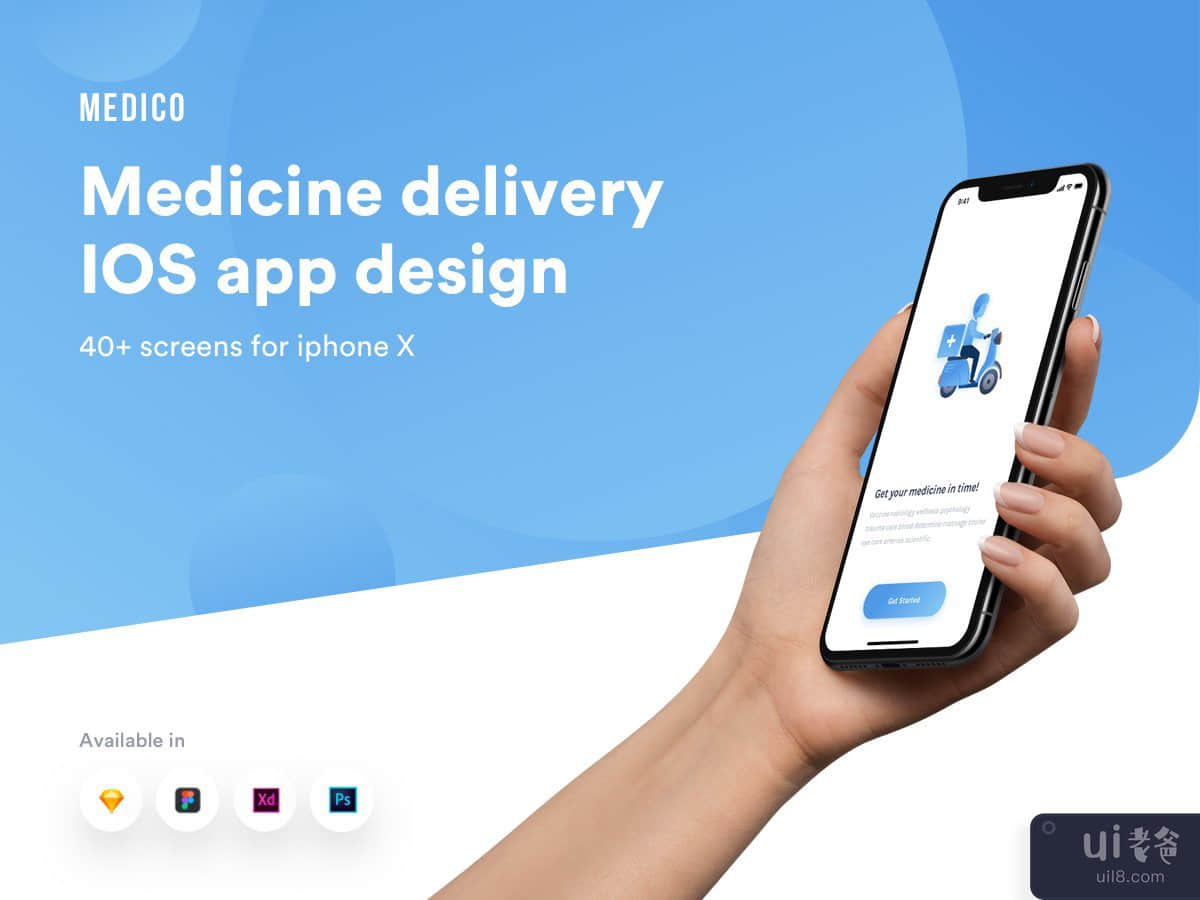 Medico 送药 IOS app ui 套件(Medico medicine delivery IOS app ui kit)插图5