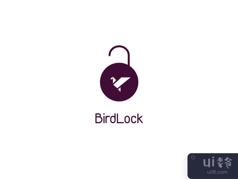 鸟锁标志(Bird Lock Logo)插图