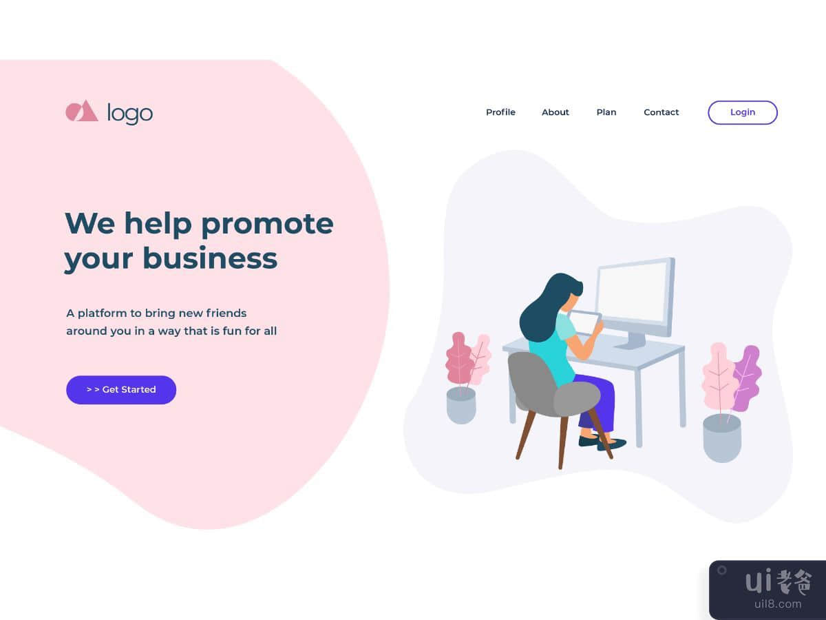 Flat Illustration Landing Pages