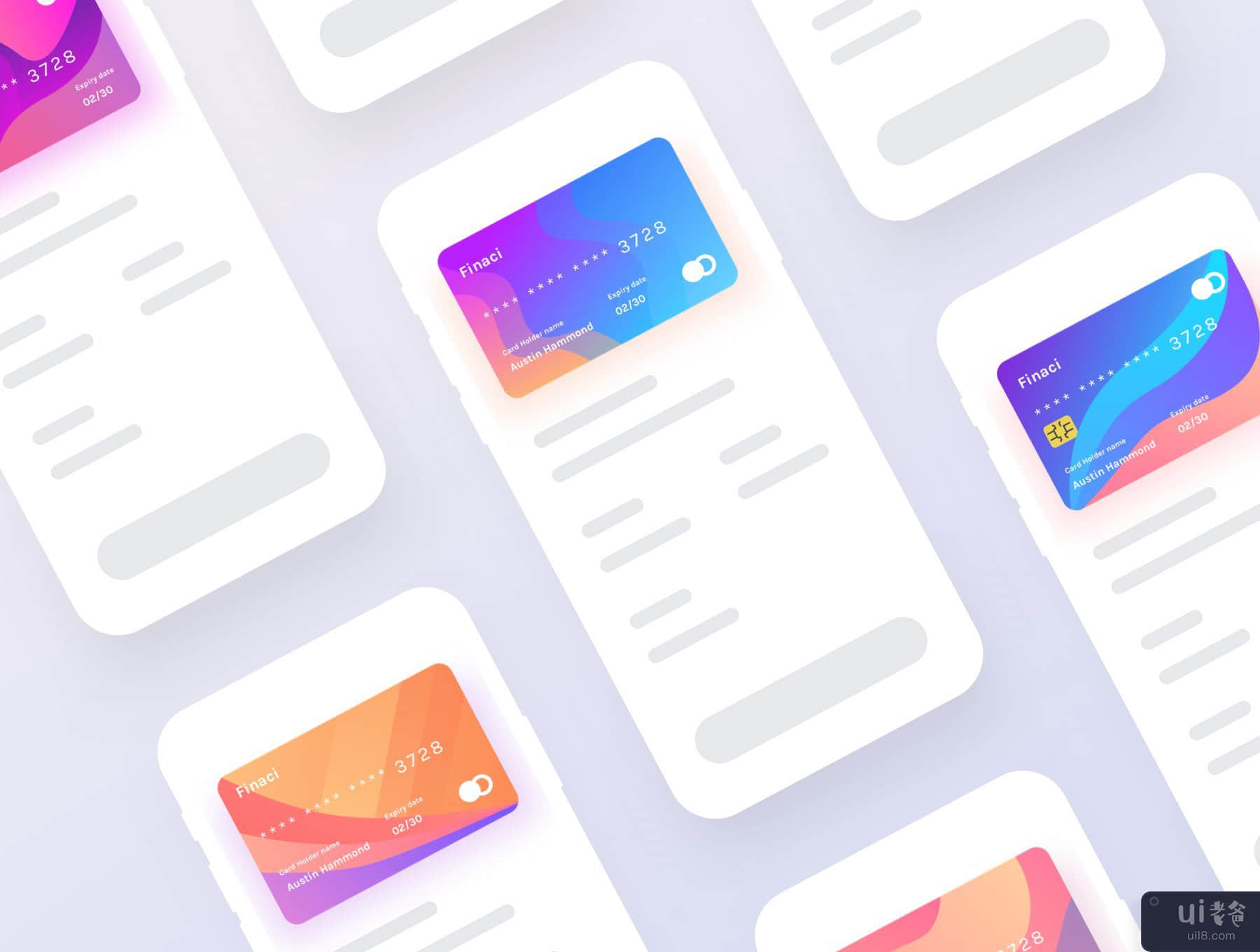 Finaci Financial 借记卡/信用卡 ui 卡(Finaci Financial debit/credit ui card)插图2
