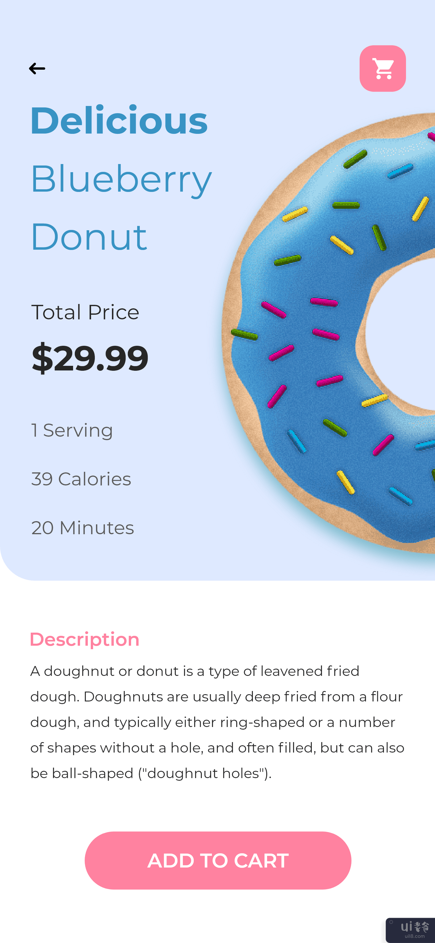 甜甜圈移动应用(Donuts Mobile App)插图1