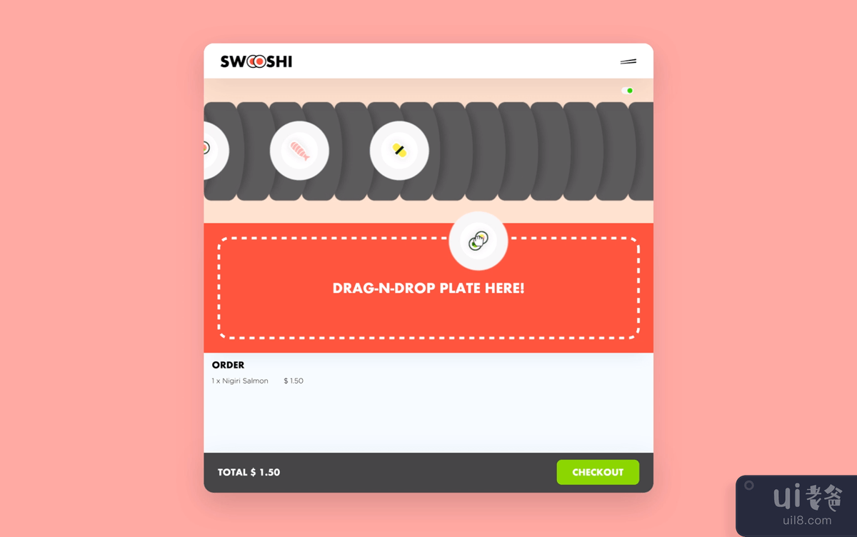 Swooshi – 一款交互式 Kaiten 寿司应用程序(Swooshi – An Interactive Kaiten Sushi App)插图2