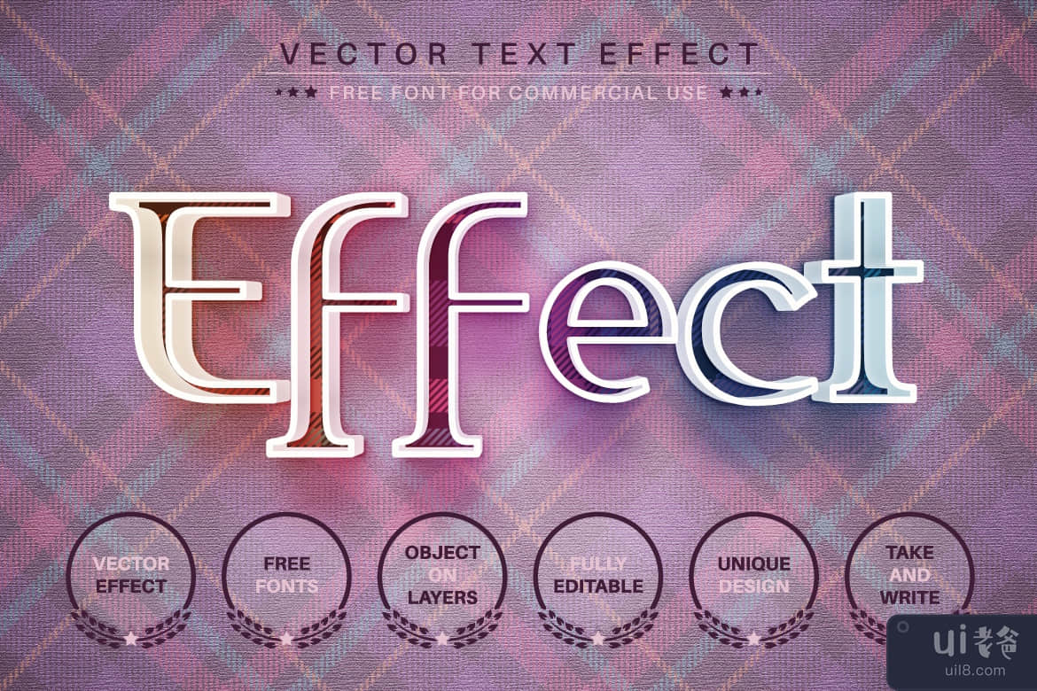 Tartan - 可编辑的文字效果，字体样式(Tartan - Editable Text Effect, Font Style)插图2