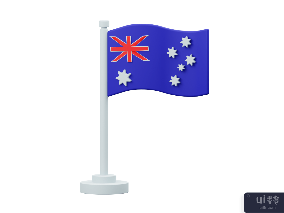 Australia Flag 3D Render Illustration