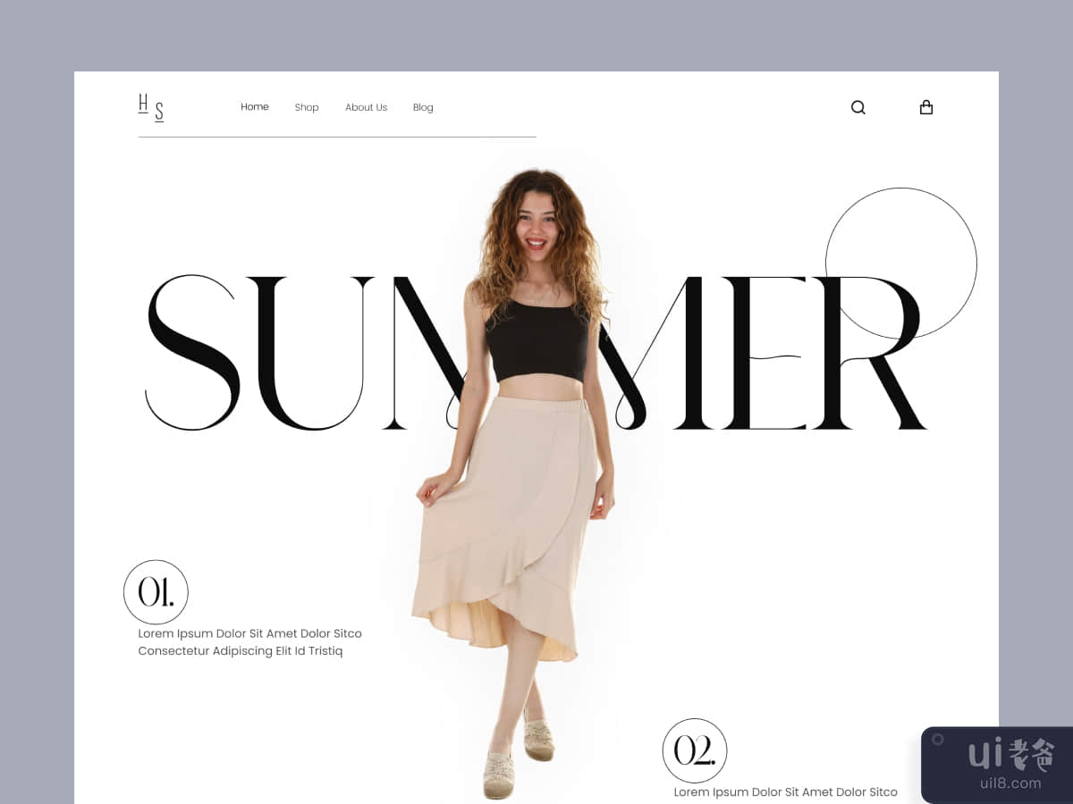 夏季系列 - 电子商务网站。(Summer collection - Ecommerce website.)插图