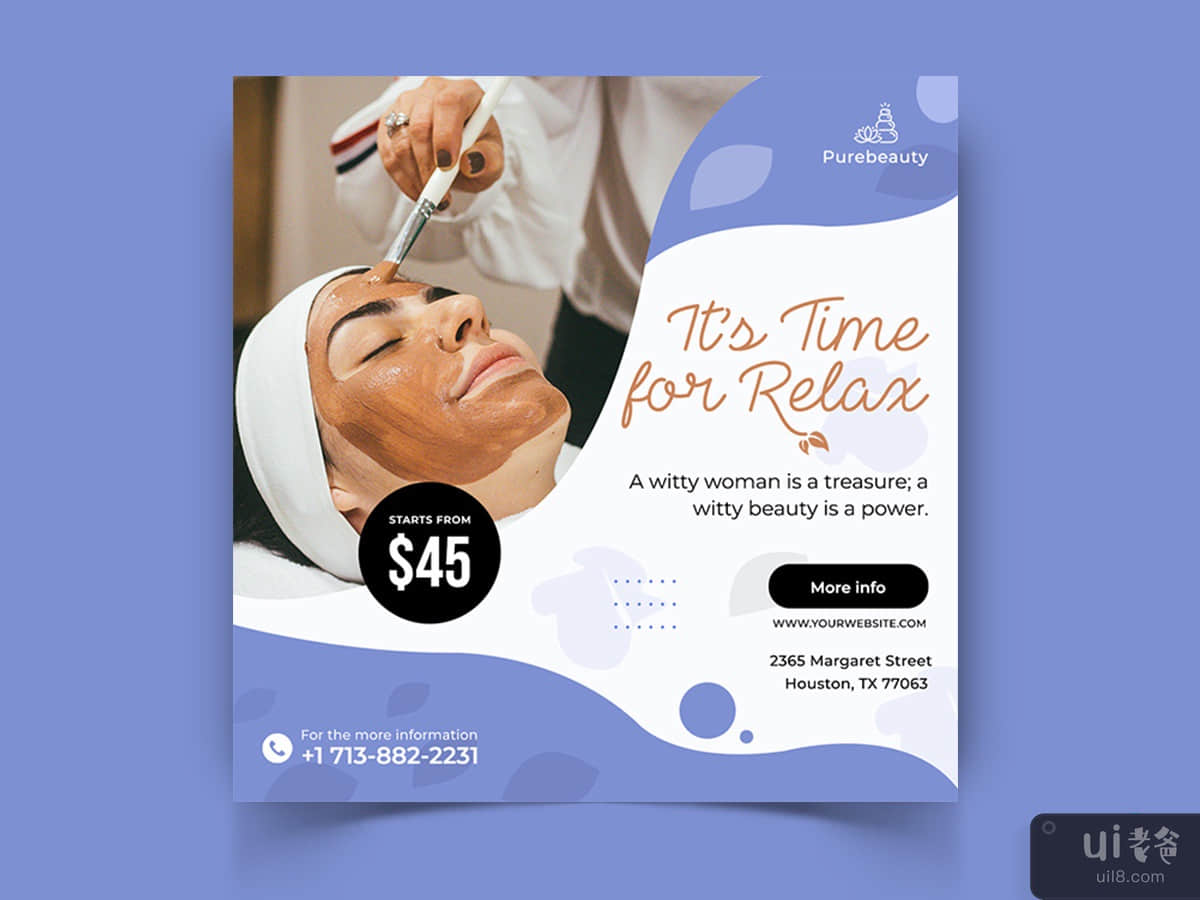 Beauty and Spa Day Social Media Post Template