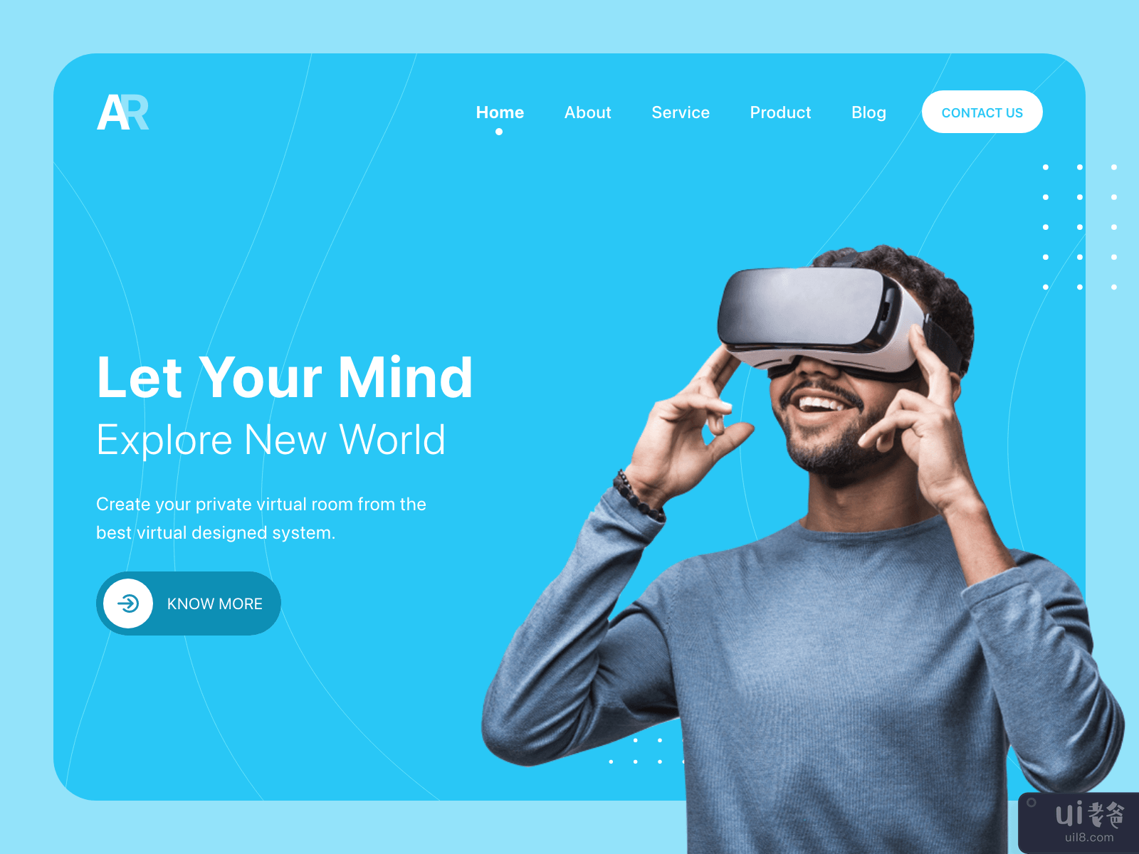 AR VR Landing Page Concept