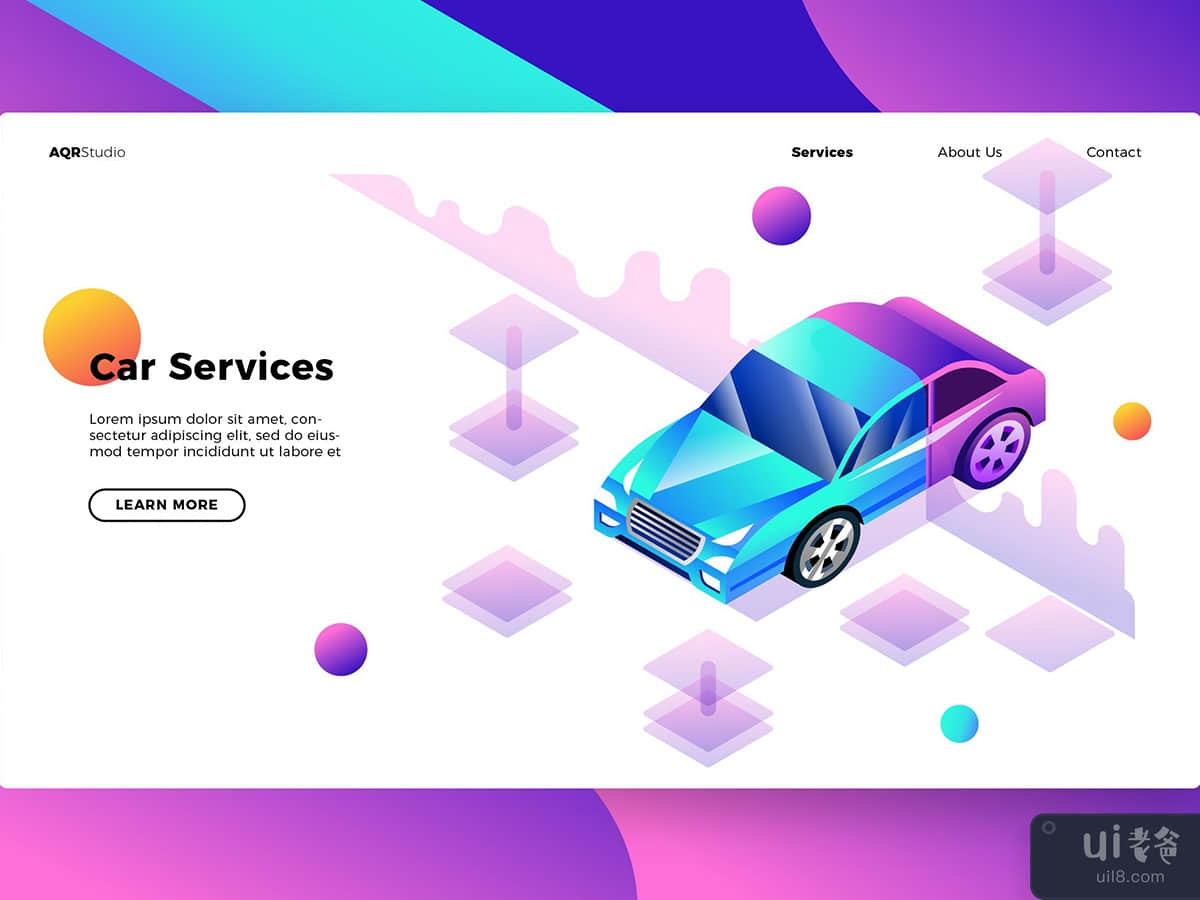 Car Service - Banner & Landing Page