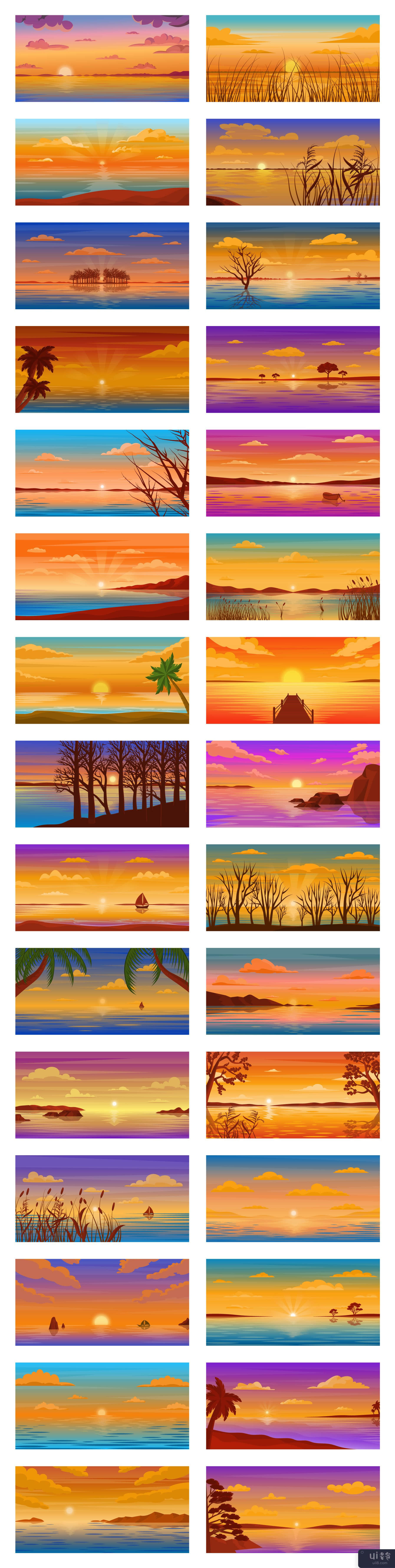 30 日落美丽的背景(30 Sunset Beautiful Backgrounds)插图2