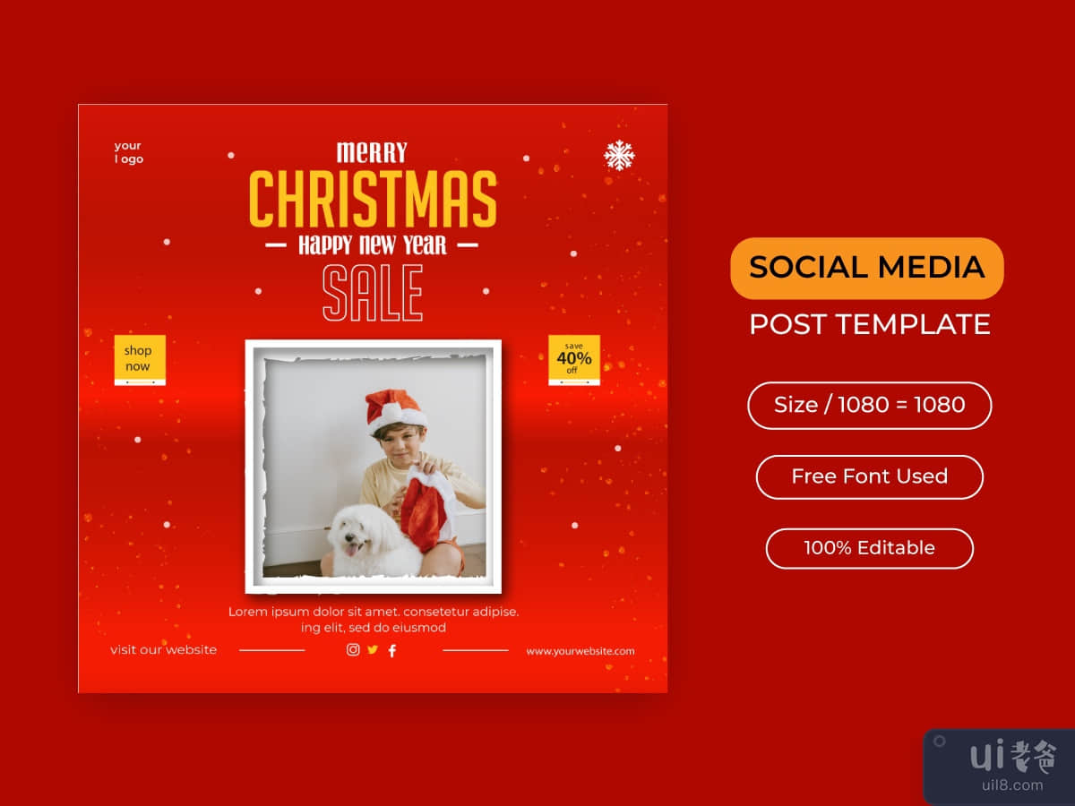Christmas Sale Social Media Banner