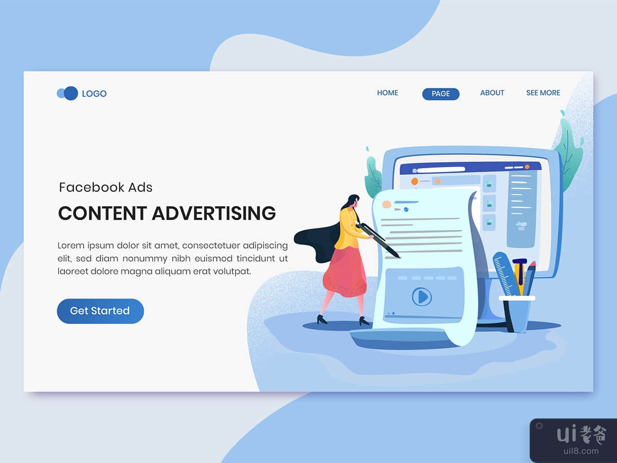 Content Advertising Marketing Landing Page
