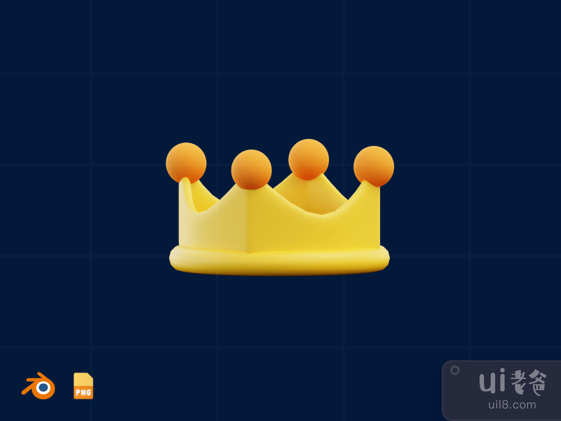 Crown - 3D Game Illustration Pack (front)