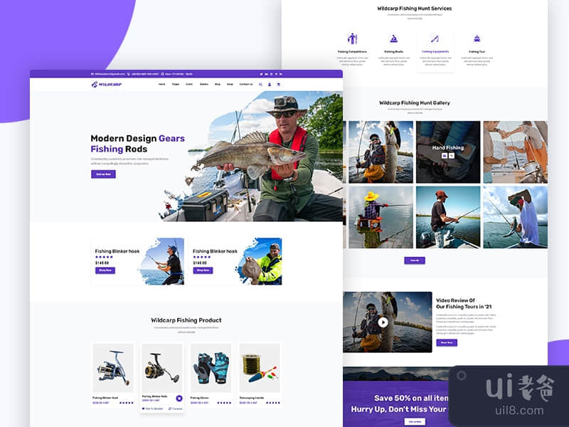 #2 Fishing and Hunting Club web Template