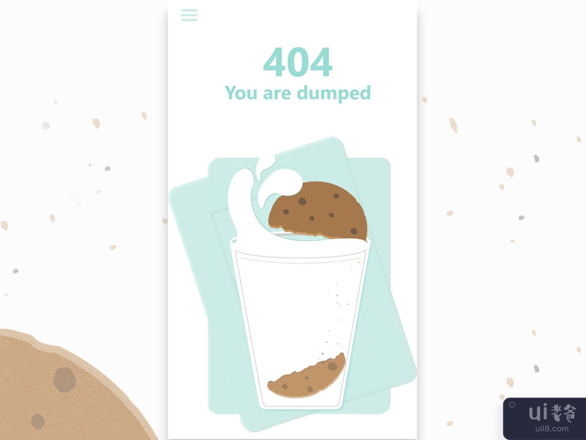 404 Error page (cookie illustration)