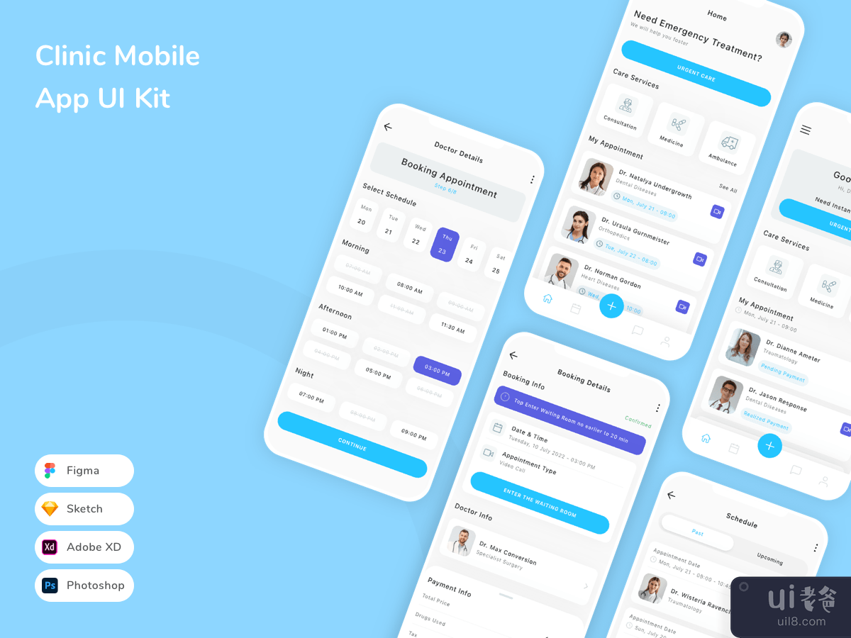 Clinic Mobile App UI Kit
