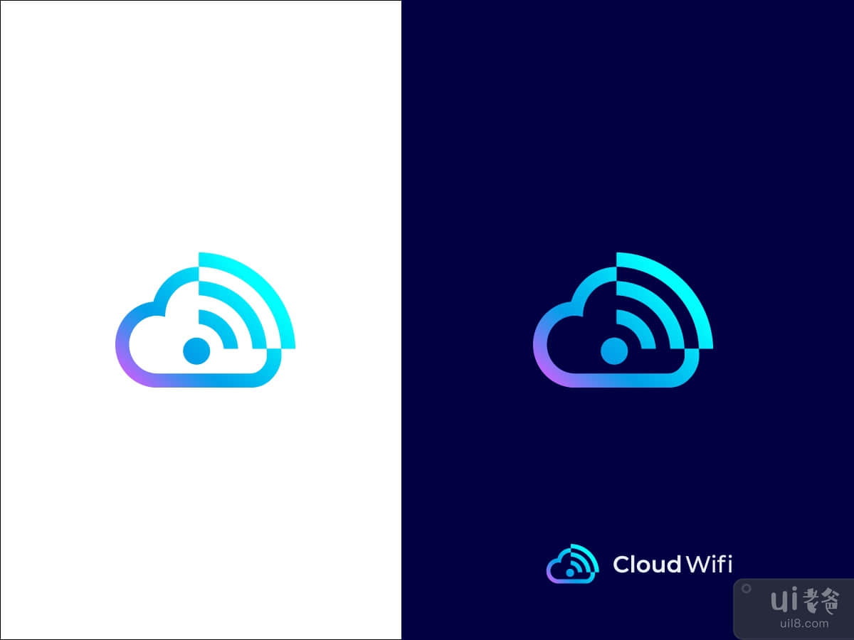 CloudWifi modern logo design template