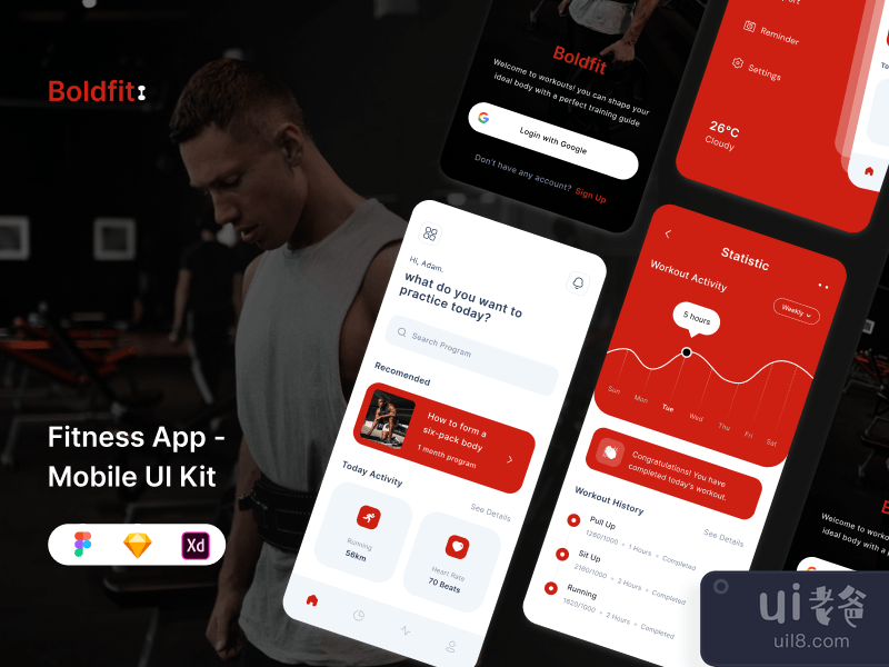 Boldfit - A Fitness Apps UI Kit