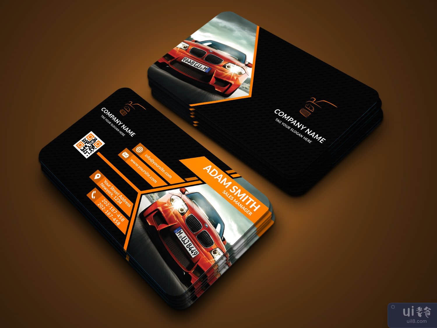 汽车名片模板(Car Business Card Template)插图2