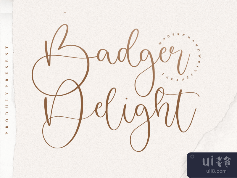 Badger Delight 是一种现代单行脚本字体(Badger Delight is a Modern Monoline Script Font)插图8