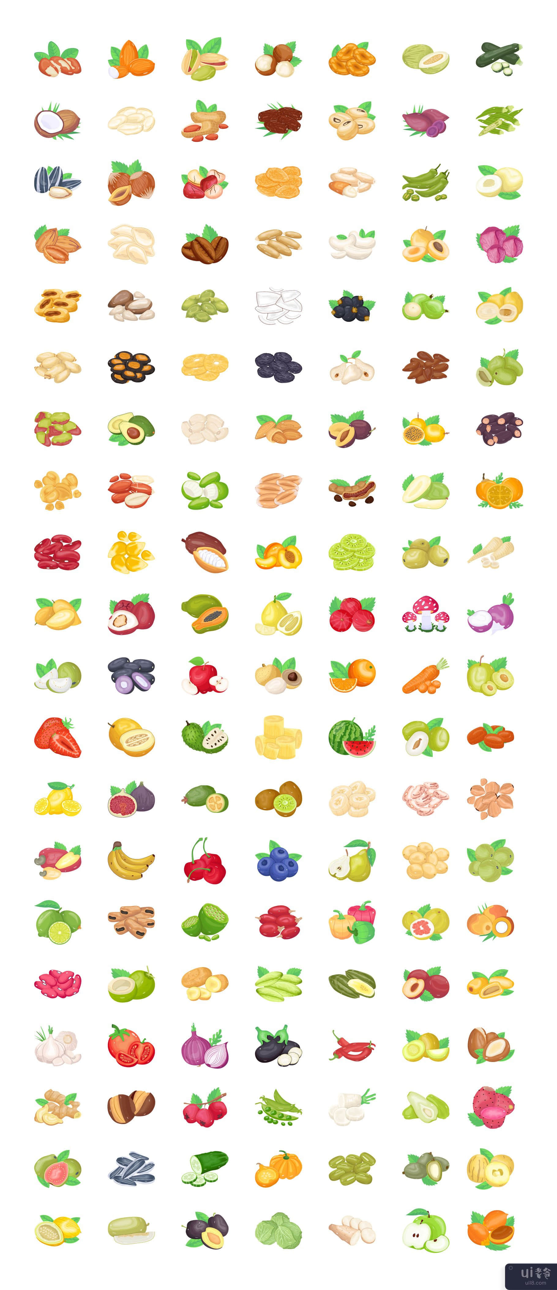 140 坚果等距图标(140 Nuts Isometric Icons)插图3