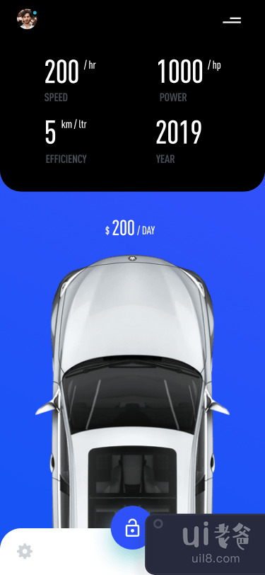 汽车租赁应用程序 UI 概念(Car Rental App Ui Concept)插图2