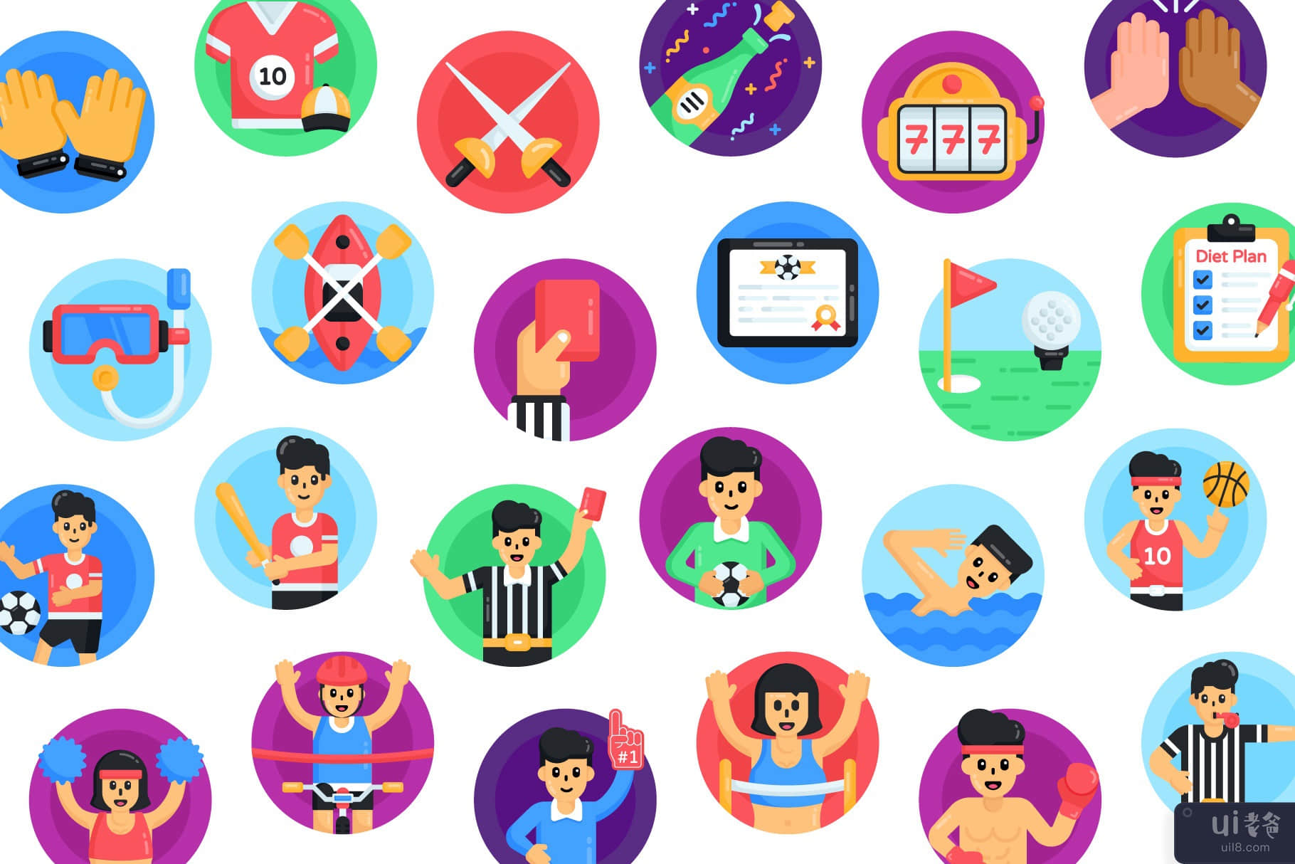120 个体育和游戏图标(120 Sports And Games icons)插图2