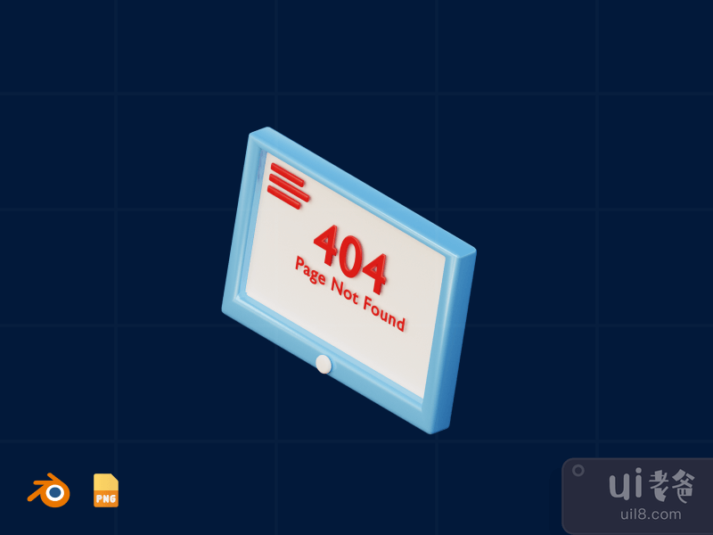 404 - 3D Empty State Illustration