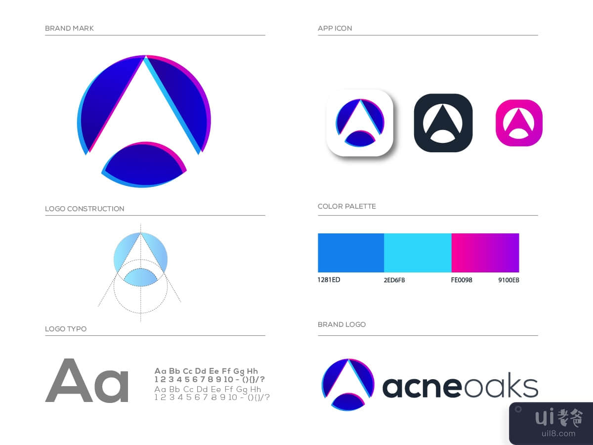AO Logo Mark | AO Letter Logo Design | AO Combination Logo