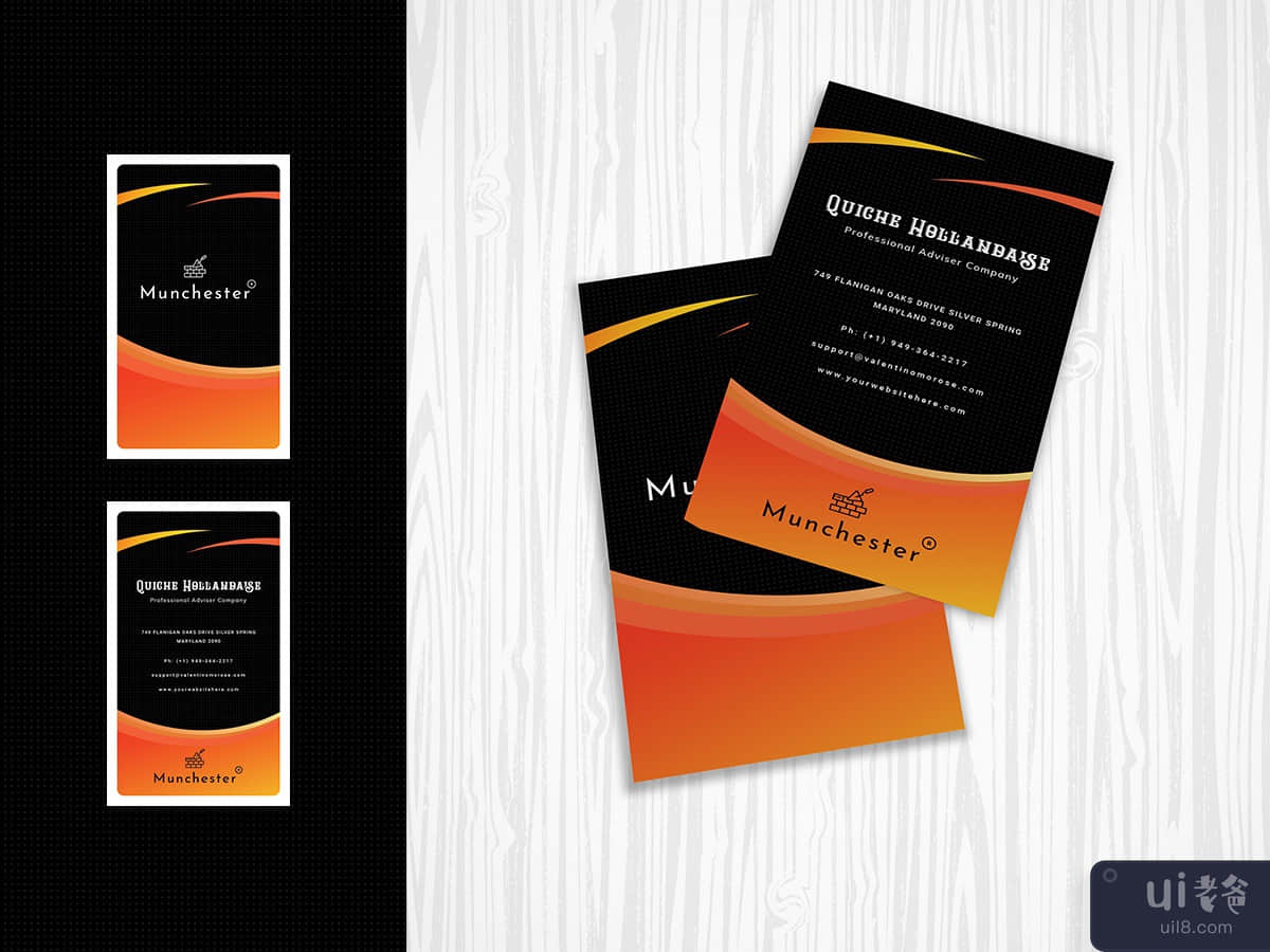 Abstract Business Card-Vertical-02