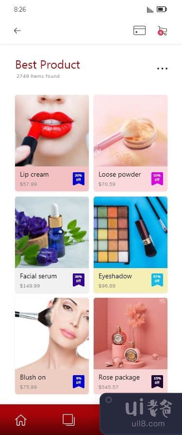 Care to Beauty 移动应用程序 UI(Care to Beauty Mobile App UI)插图3