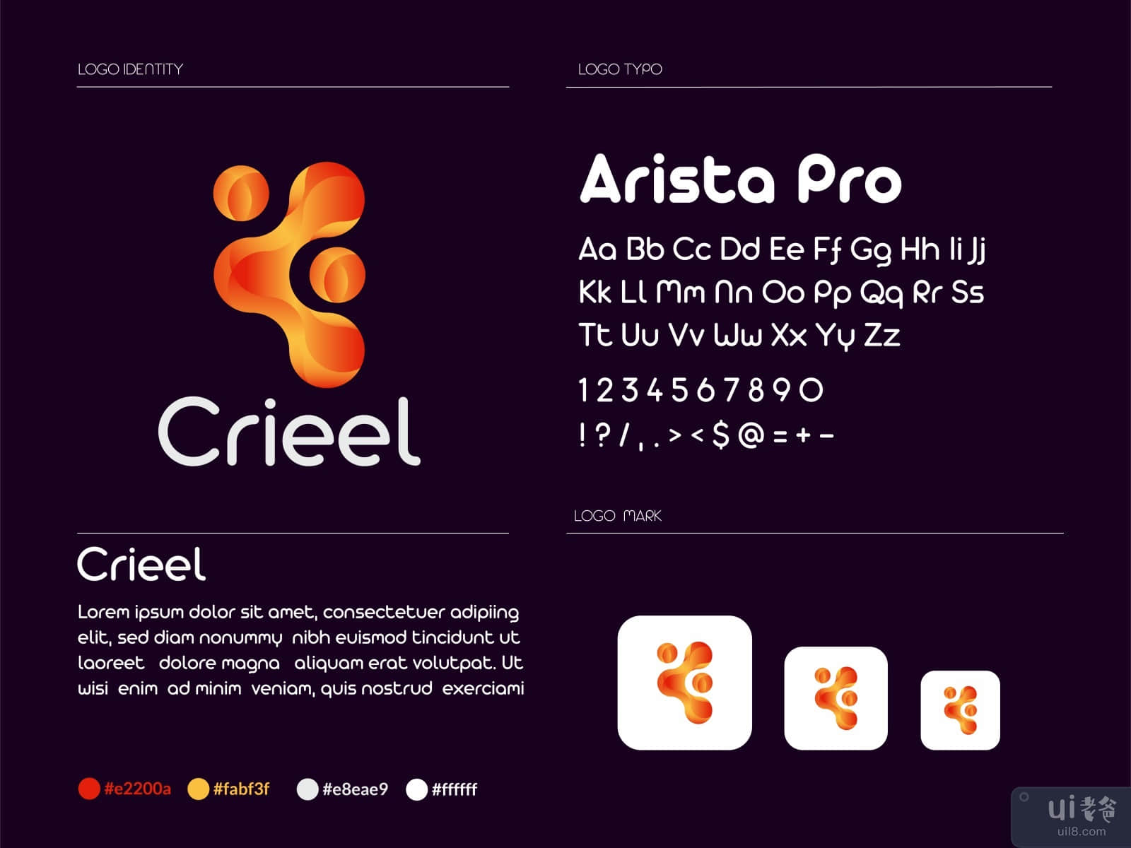A creative colorful logo : Crieel