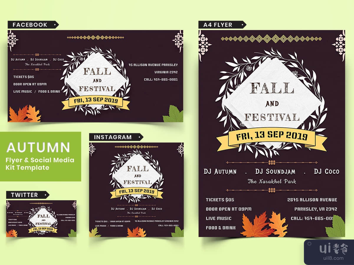 Autumn Festival Flyer & Social Media Pack-03