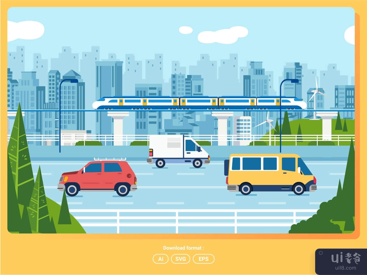 城市景观交通运输(City Landscape mobility transportation)插图2