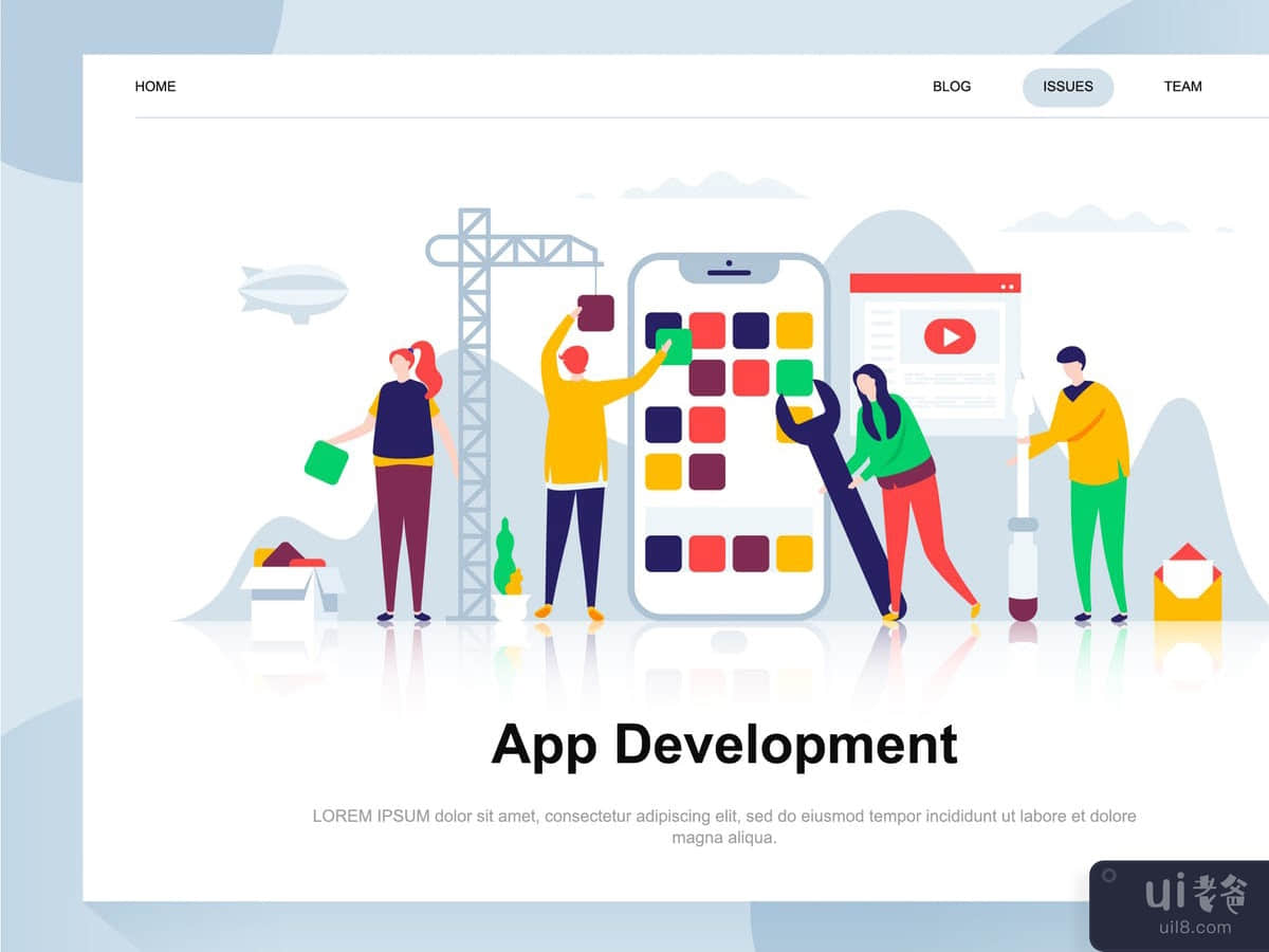 App Development Flat Concept