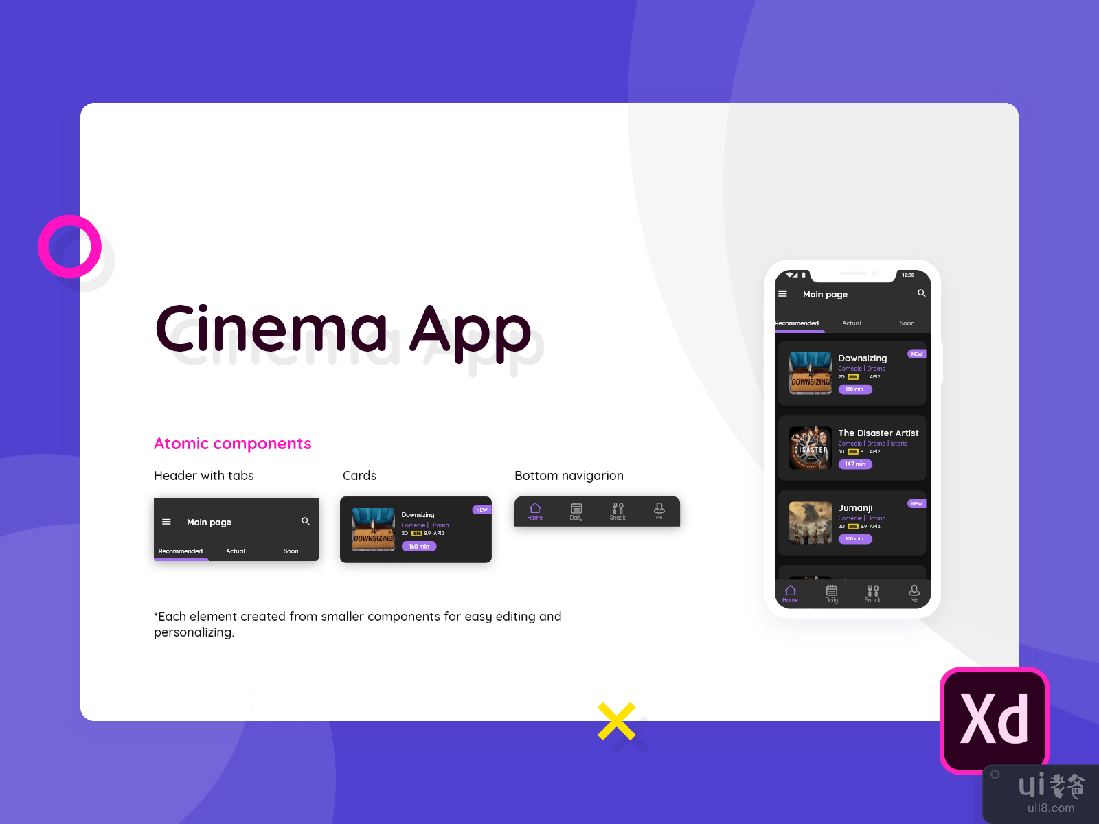 Cinema App Dark Theme Concept