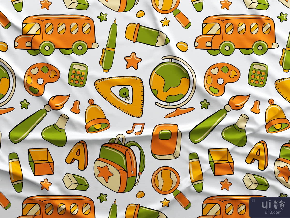 Back to School Vector Seamless Pattern #01