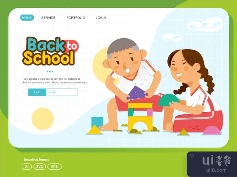 Back to school child care banner