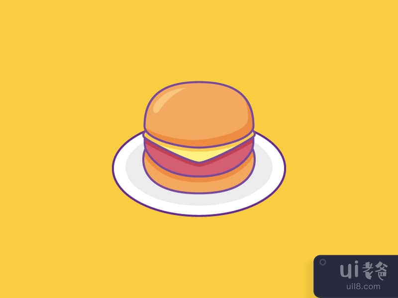 Burger food vector illustration