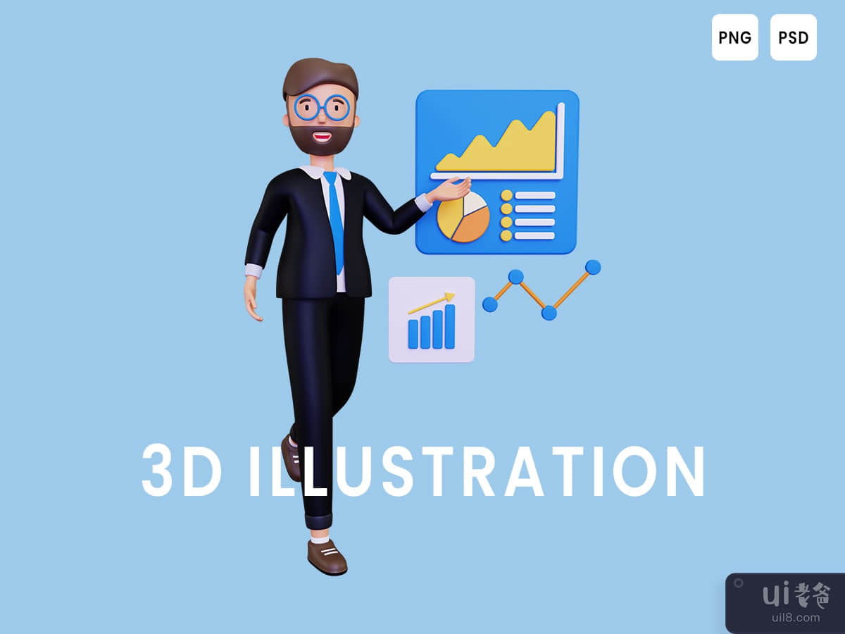 3d Businessman Plan Strategy