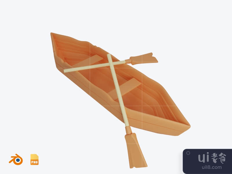 Boat - 3D Camping Illustration Pack