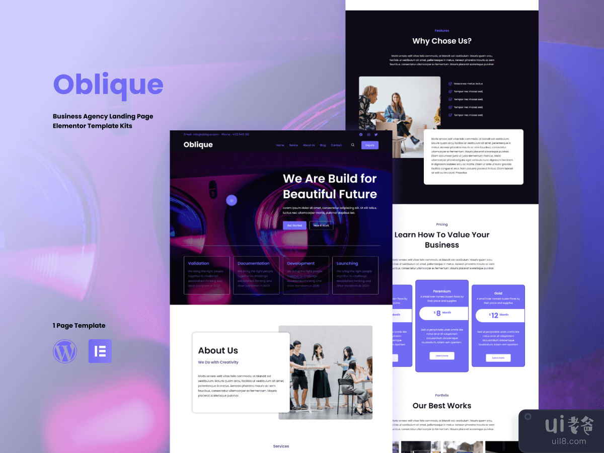 Business Agency Landing Page Elementor Template