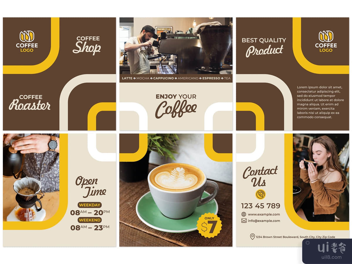 Coffee Shop #02 Instagram Feeds Pack