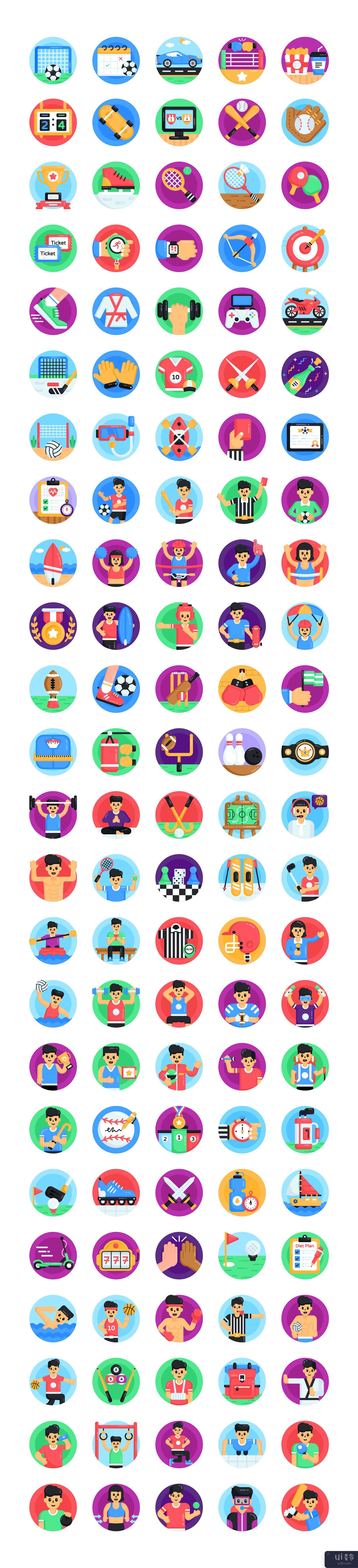 120 个体育和游戏图标(120 Sports And Games icons)插图3