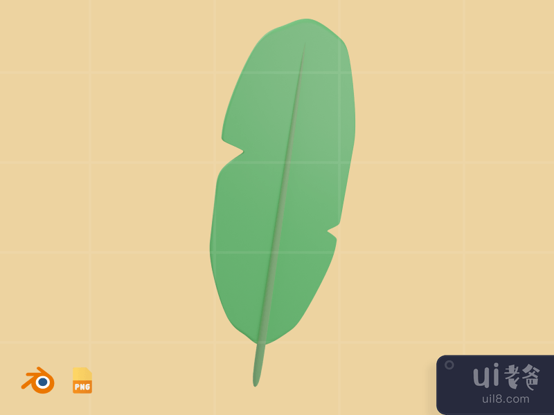 Banana Leaf - 3D Travel & Holiday Illustration Pack
