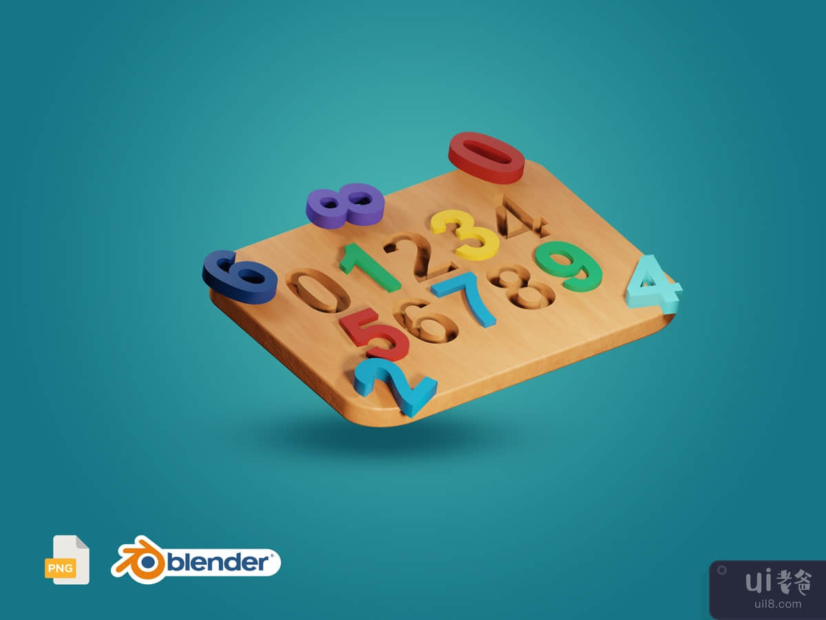 3D Numeric Puzzle for Montessori Baby Toys 