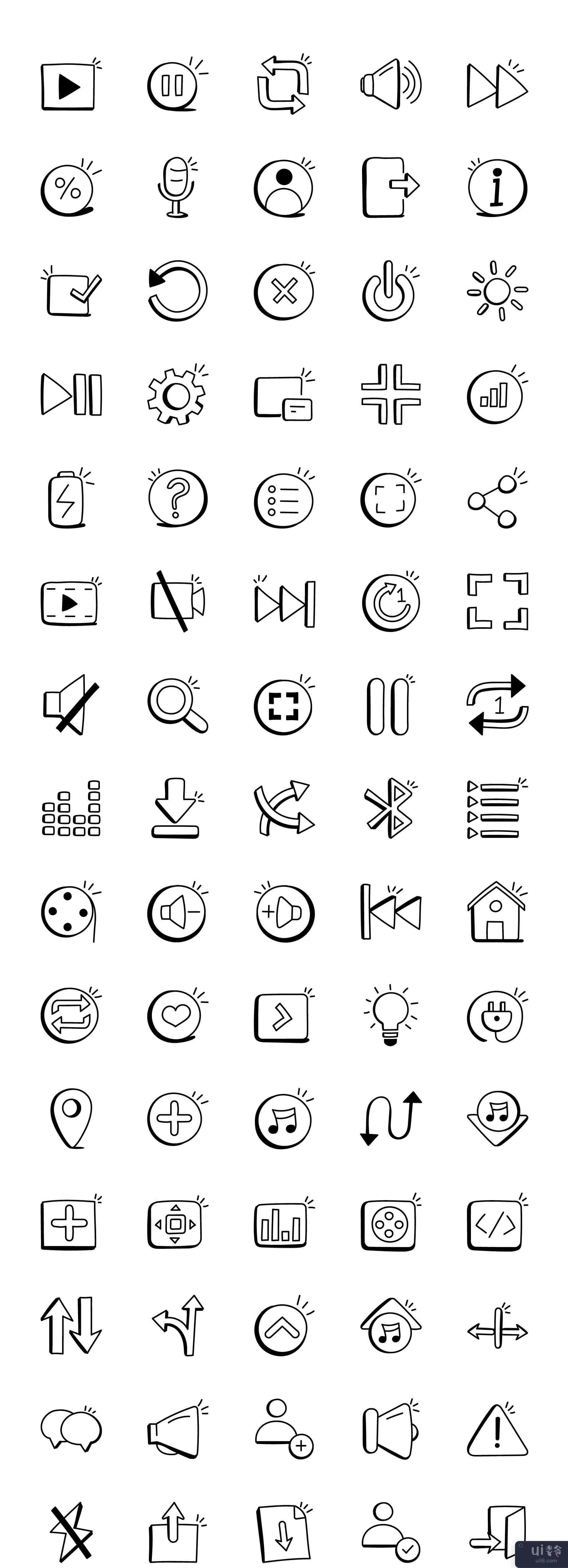 300 个趋势媒体控件图标(300 Trending Media Controls Icons)插图7